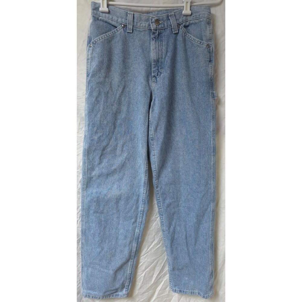 VTG Riveted Lee 10M Womens Baggy Y2K 90s Skater USA Cotton Carpenter Jeans 30x32